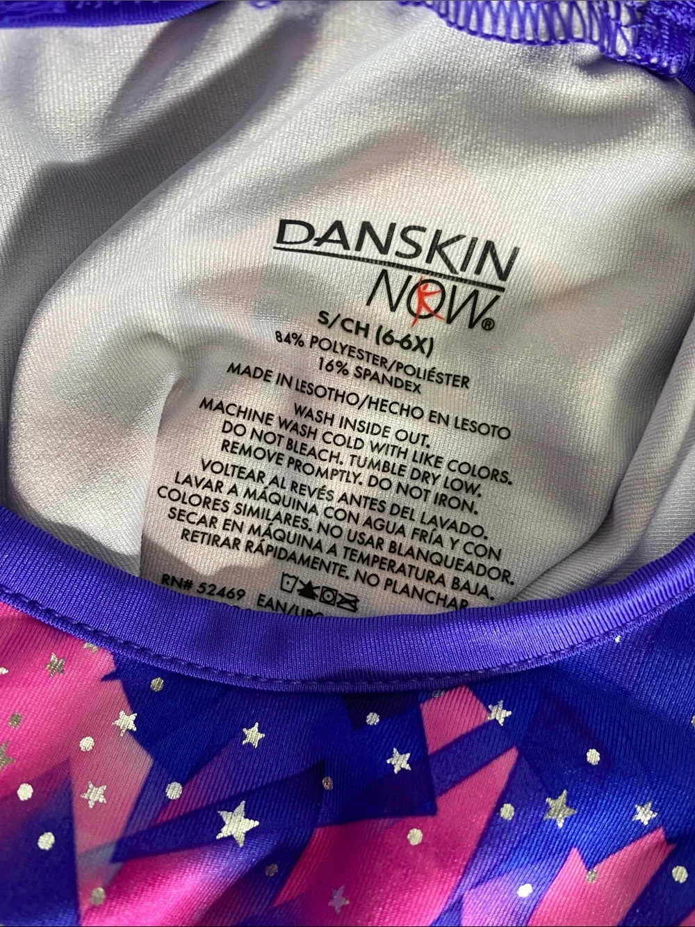 Danskin Now purple gymnastics
